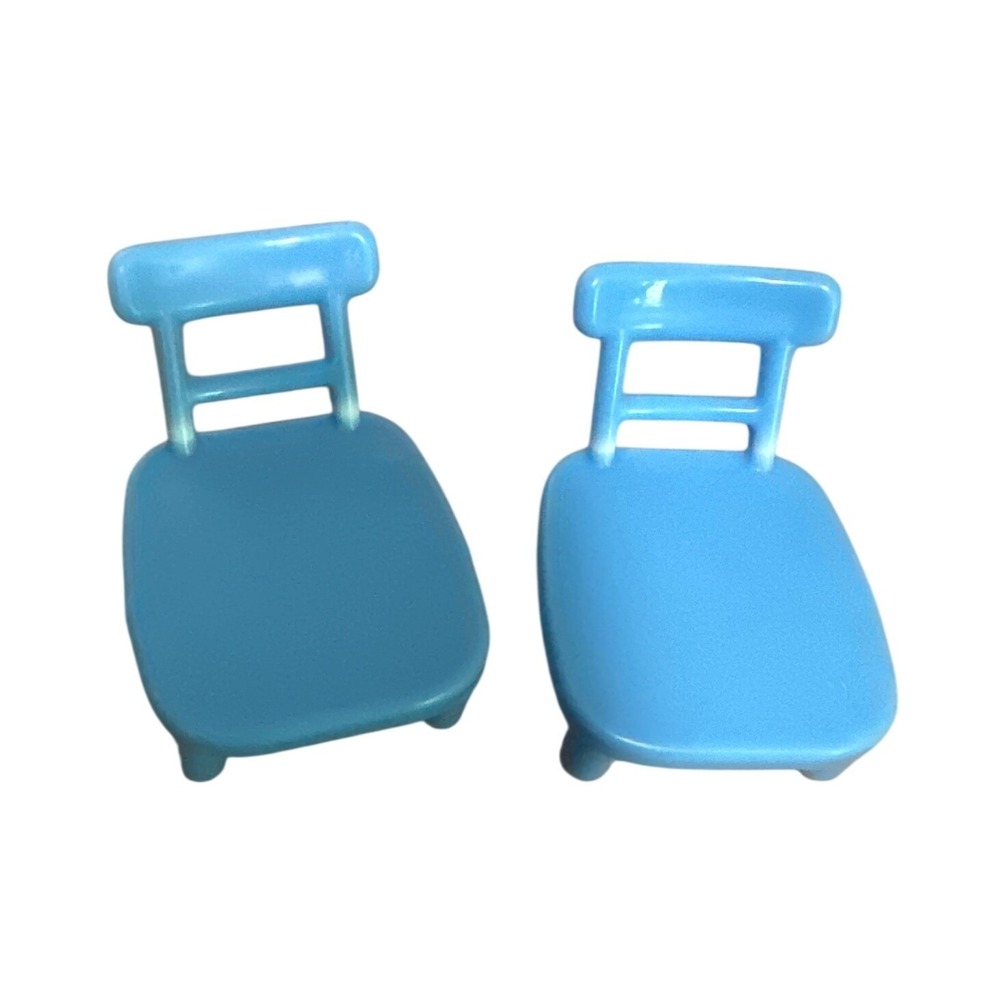 Peppa Pig Blue Chairs Set of 2 Replacement Furniture Toy Dollhouse Accessories